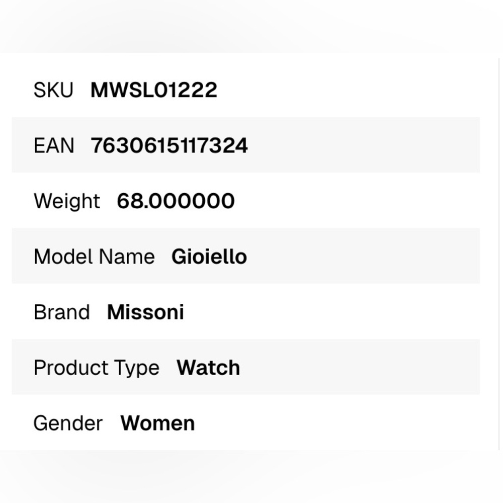 Missoni Gioiello scarf interlinked watch - Picture 11 of 14